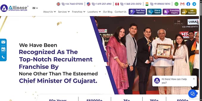 alliance recruitment agency india